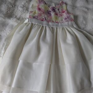 Biscotti Floral Bodice Cream Dress